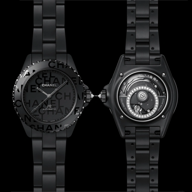 CHANEL,J12 38mm,38mm,Ceramic,Black,Automatic,70hours,In-house Caliber,H7693