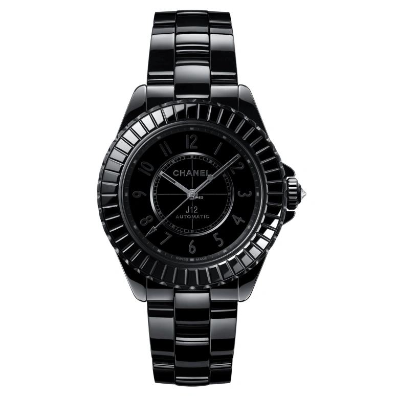 CHANEL,J12 38mm,38mm,Stainless Steel,Ceramic,Black,Automatic,70hours,In-house Caliber,H6347