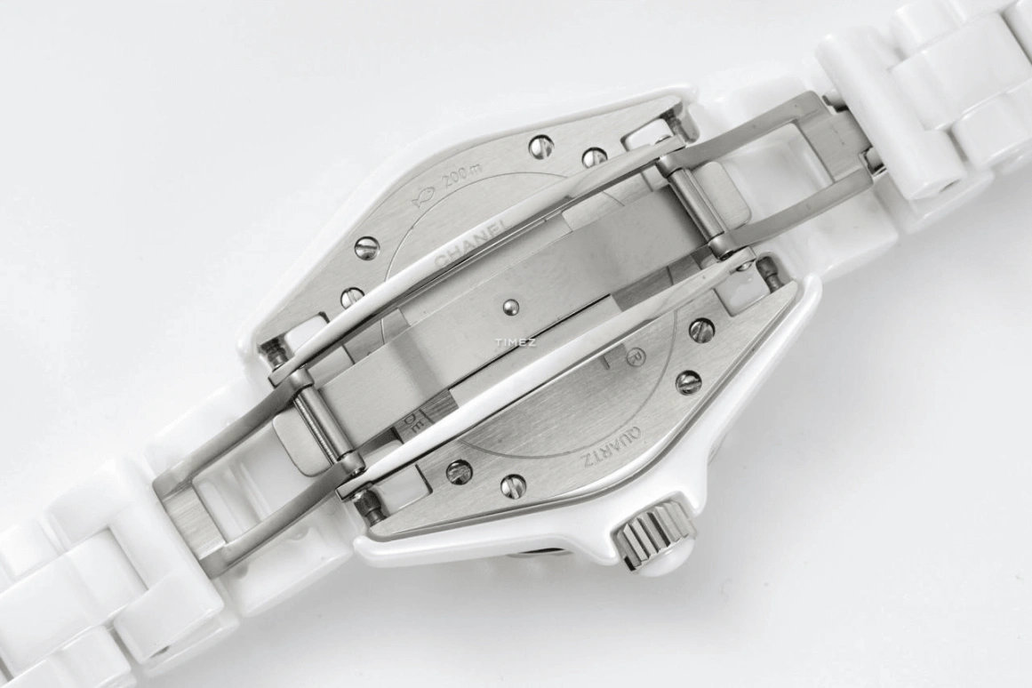 CHANEL,J12 33mm,33mm,Stainless Steel,Ceramic,Pink Red,Red,Quartz,Sapphire,Crystal Glass,Round,H5513