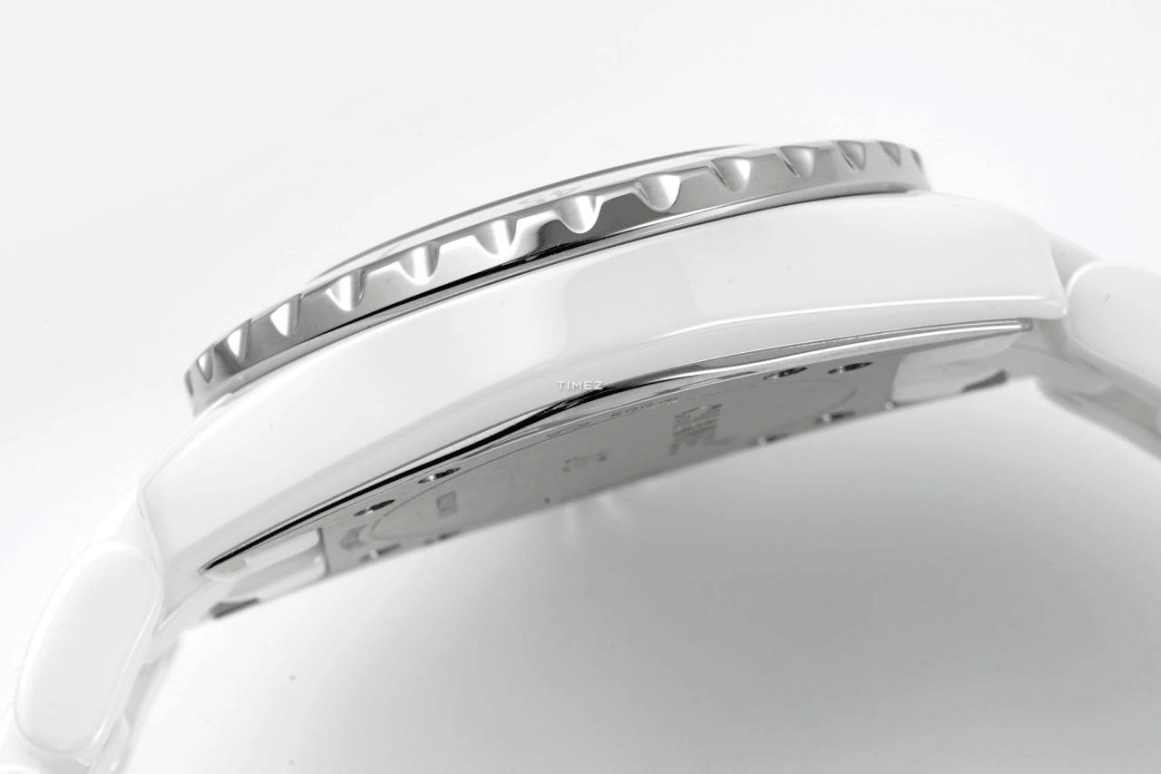 CHANEL,J12 33mm,33mm,Stainless Steel,Ceramic,Pink Red,Red,Quartz,Sapphire,Crystal Glass,Round,H5513