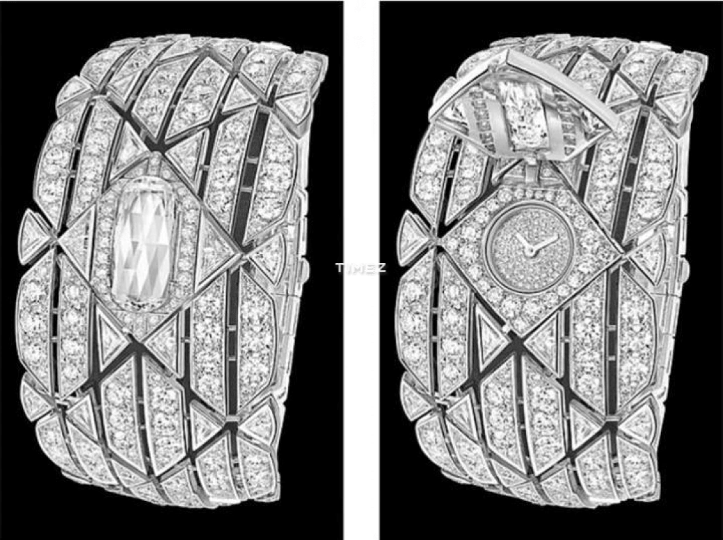 CHANEL,Jewelry Timepieces ,White Gold,Silver White,Quartz,Diamonds,Gem Set,Snow Setting,J61711