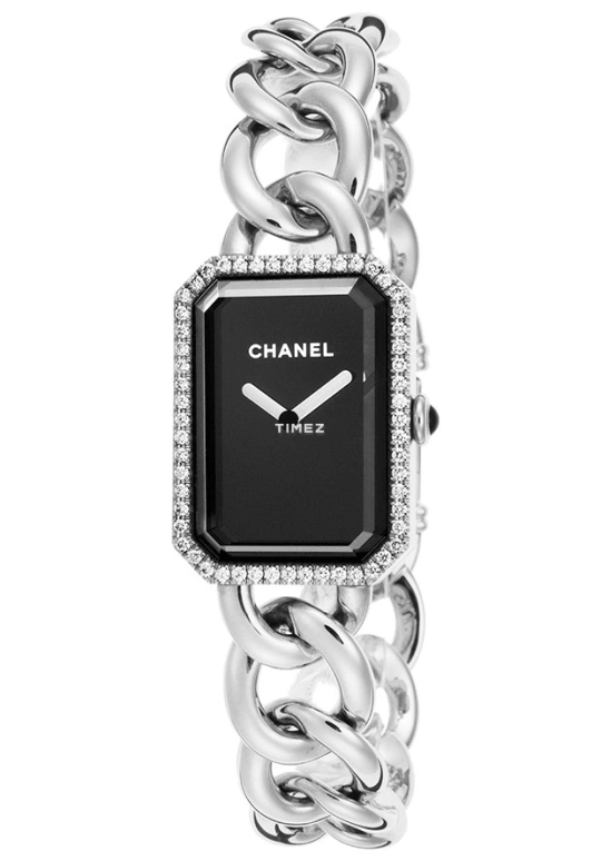 CHANEL,Première 20x28mm,20x28mm,Stainless Steel,Black,Quartz,Sapphire,Crystal Glass,Rectangular,H3254