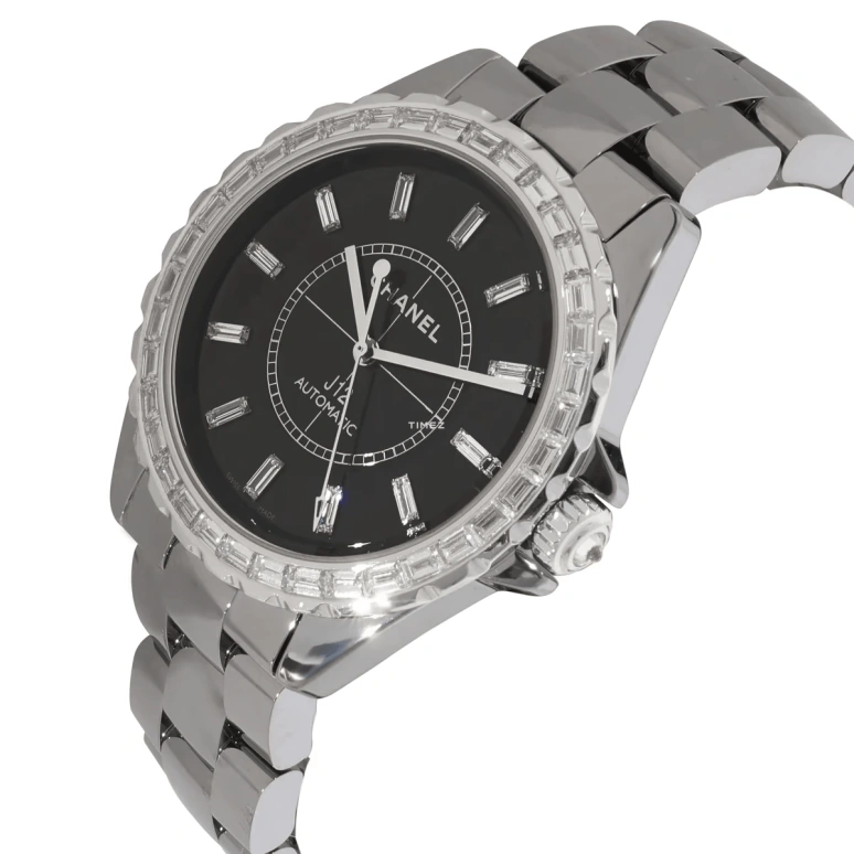 CHANEL,J12 41mm,41mm,Titanium,White Gold,Ceramic,Black,Automatic,Sapphire,Crystal Glass,Round,H3155