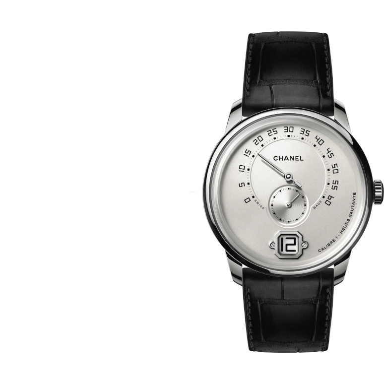 CHANEL,Monsieur de CHANEL 40mm,40mm,White Gold,Handwound,Jumping Hours,跳分,H6672