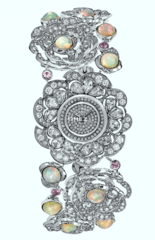 CHANEL,Jewelry Timepieces ,White Gold,Pink Red,Blue,Red,Quartz,Silver White,Setting,Diamonds,J60145