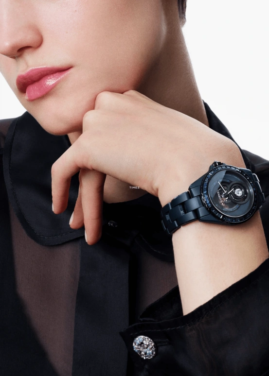 CHANEL,J12 38mm,38mm,Ceramic,Stainless Steel,Dark Blue,Handwound,Tourbillon,42hours,H10334