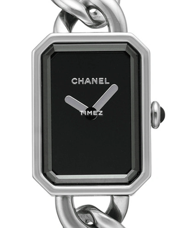 CHANEL,Première 16x22mm,16x22mm,Stainless Steel,Black,Quartz,Sapphire,Crystal Glass,Rectangular,H3248