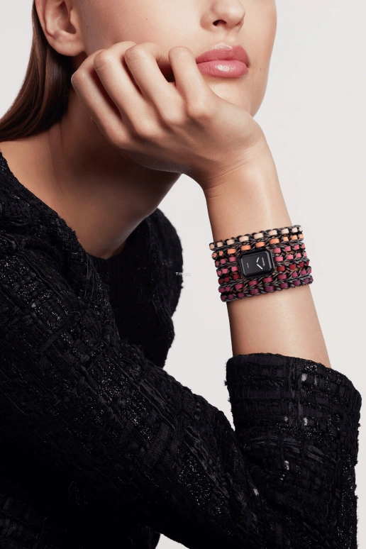 CHANEL,Première 19.70x15.20mm,19.70x15.20mm,Stainless Steel,Black,Quartz,Sapphire,Rectangular,H10329