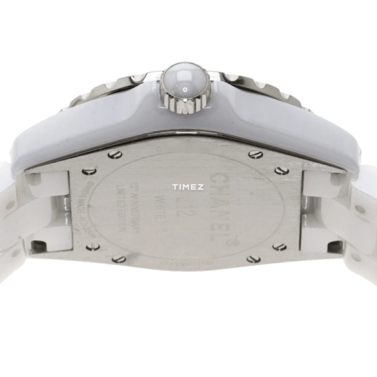 CHANEL,J12 38mm,38mm,Stainless Steel,Ceramic,White,Quartz,Sapphire,Crystal Glass,Round,H3443