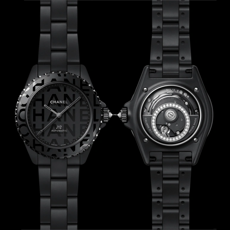 CHANEL,J12 38mm,38mm,Ceramic,Black,Automatic,70hours,In-house Caliber,H9612