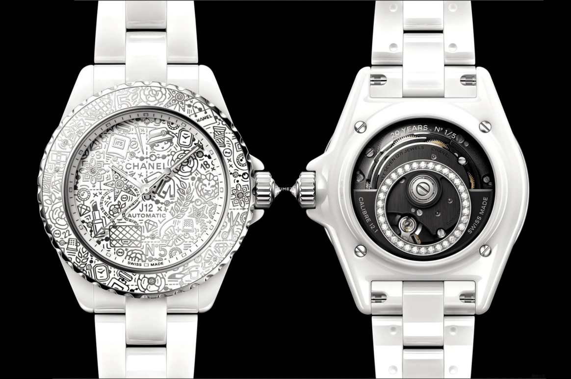 CHANEL,J12 38mm,38mm,Ceramic,White,Quartz,Sapphire,Crystal Glass,Round,H6626