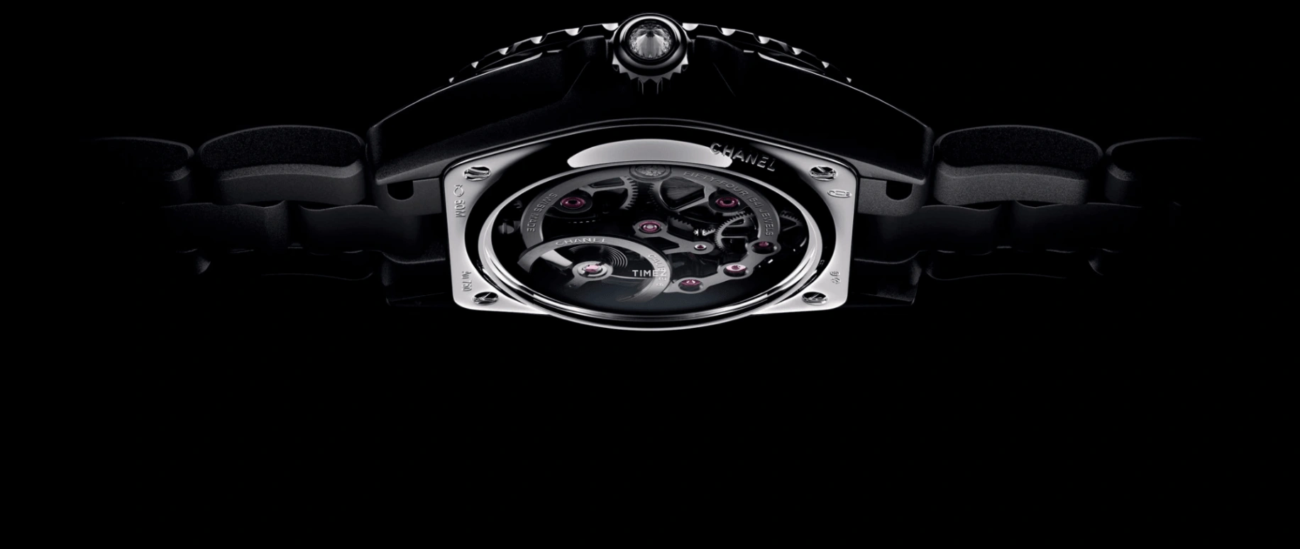 CHANEL,J12 38mm,38mm,Ceramic,Black,Grey,Handwound,72hours,In-house Caliber,J12 Automaton Caliber 6
