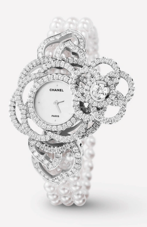 CHANEL,Jewelry Timepieces ,White Gold,White,Quartz,Silver White,Diamonds,Setting,J10576L