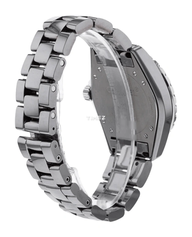 CHANEL,J12 38mm,38mm,Ceramic,Grey,Automatic,Day,Sapphire,Crystal Glass,H2979