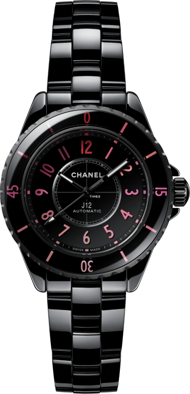 CHANEL,J12 33mm,33mm,Stainless Steel,Ceramic,Black,Automatic,In-house Caliber,Sapphire,H10311