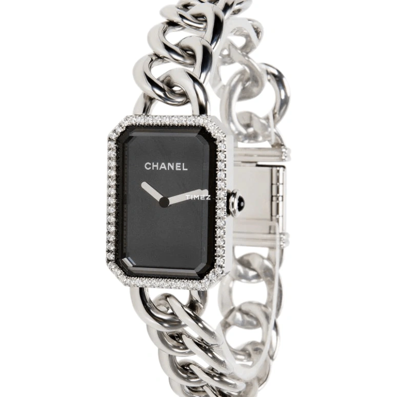 CHANEL,Première 20x28mm,20x28mm,Stainless Steel,Black,Quartz,Sapphire,Crystal Glass,Rectangular,H3254