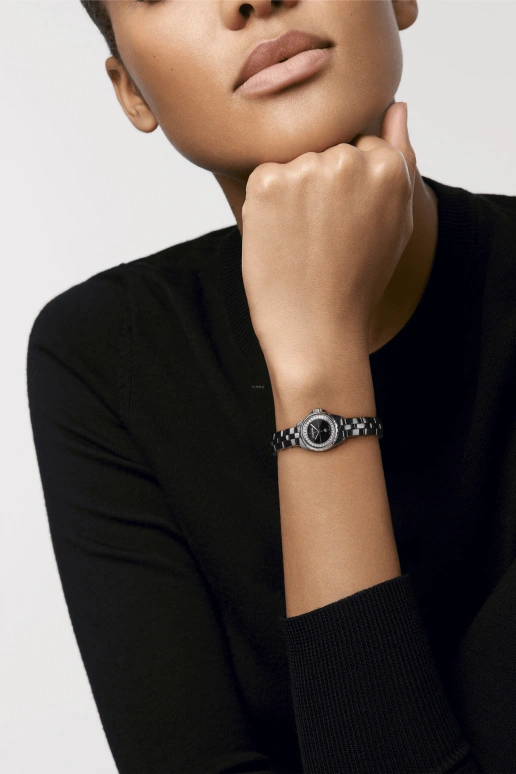 CHANEL,J12 19mm,19mm,Ceramic,Black,Sapphire,Crystal Glass,Round,H5235