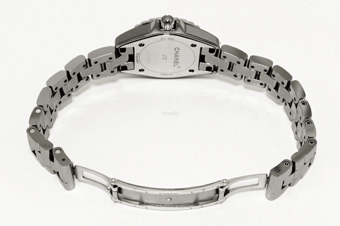 CHANEL,J12 29mm,29mm,Titanium,Ceramic,Silver,Grey,Automatic,Sapphire,Crystal Glass,Round,H3402