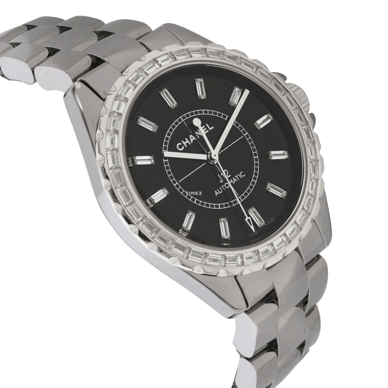 CHANEL,J12 41mm,41mm,Titanium,White Gold,Ceramic,Black,Automatic,Sapphire,Crystal Glass,Round,H3155