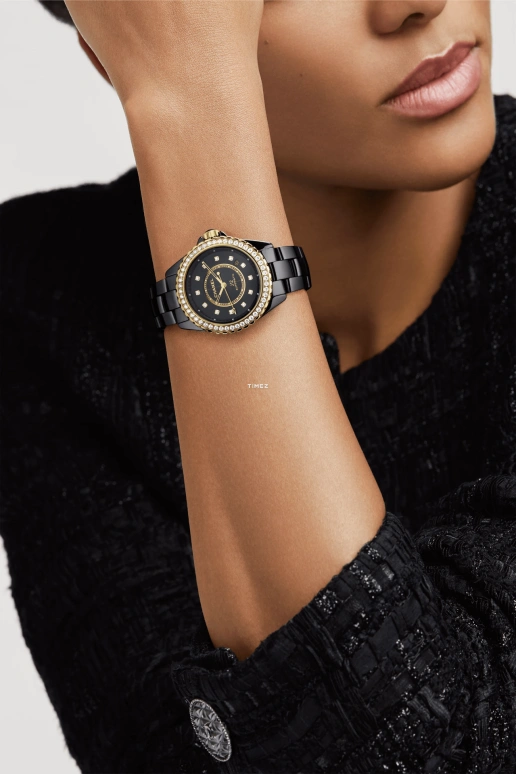 CHANEL,J12 38mm,38mm,Ceramic,Black,Automatic,Day,70hours,H9837