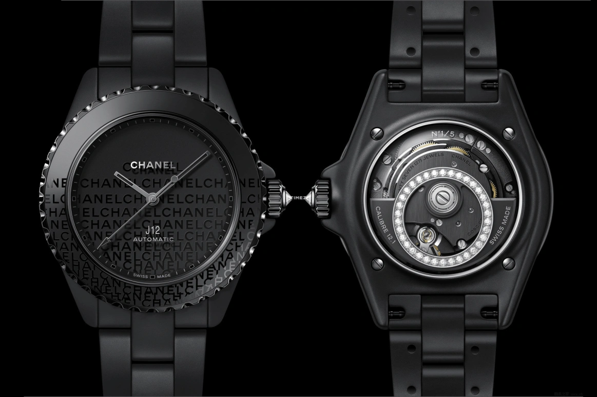 CHANEL,J12 38mm,38mm,Ceramic,Black,Automatic,70hours,In-house Caliber,H7695