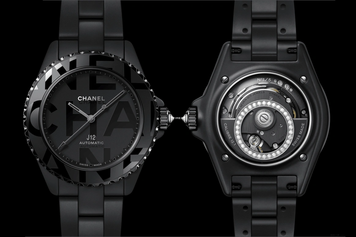 CHANEL,J12 38mm,38mm,Ceramic,Black,Automatic,70hours,In-house Caliber,H7692