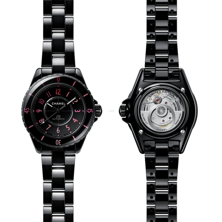 CHANEL,J12 33mm,33mm,Stainless Steel,Ceramic,Black,Automatic,In-house Caliber,Sapphire,H10311