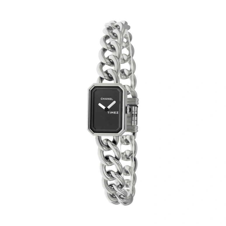 CHANEL,Première 16x22mm,16x22mm,Stainless Steel,Black,Quartz,Sapphire,Crystal Glass,Rectangular,H3248