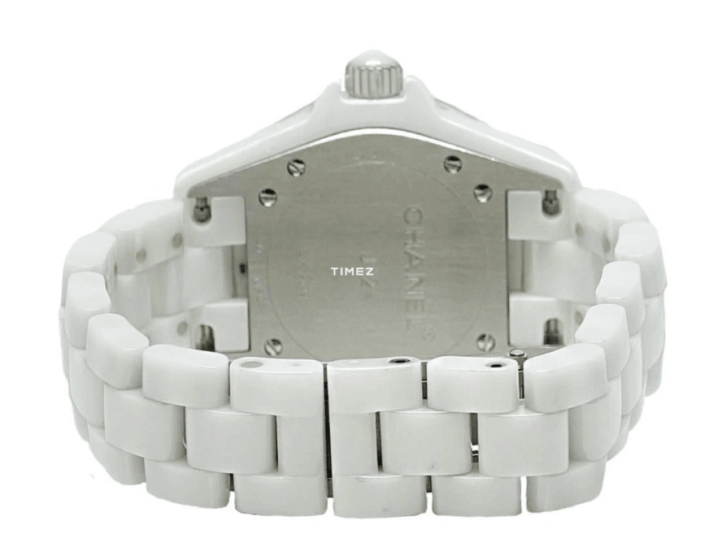 CHANEL,J12 33mm,33mm,Ceramic,White,Quartz,Day,Sapphire,Crystal Glass,H2010
