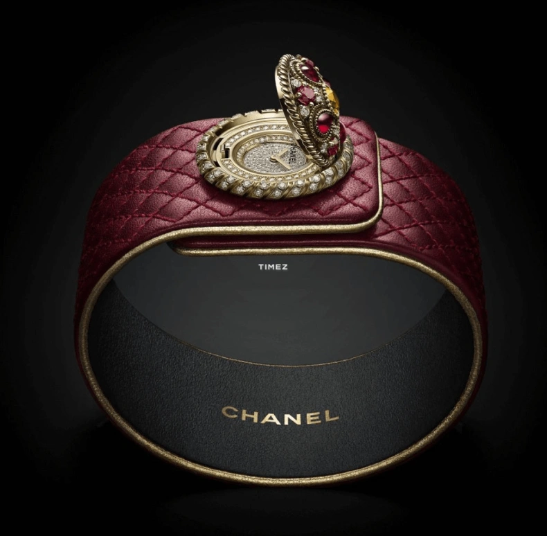 CHANEL,Mademoiselle Privé 25mm,25mm,Sapphire,Yellow Gold,Silver White,Quartz,Yellow,Orange,H7067