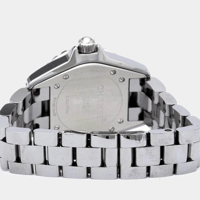 CHANEL,J12 33mm,33mm,Titanium,Ceramic,Silver,Grey,Quartz,Day,Sapphire,Crystal Glass,H3241