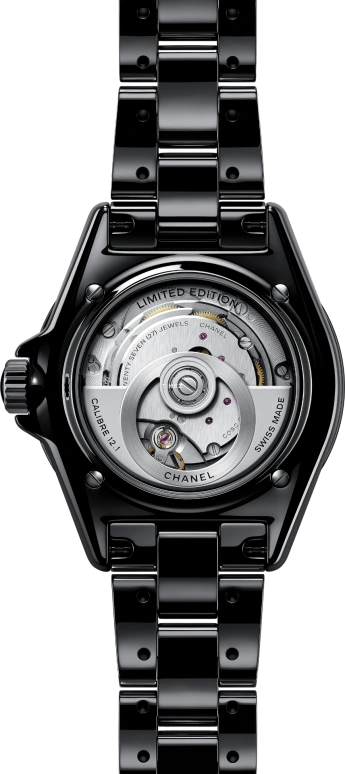 CHANEL,J12 38mm,38mm,Ceramic,Black,Automatic,Sapphire,Crystal Glass,Round,H7989