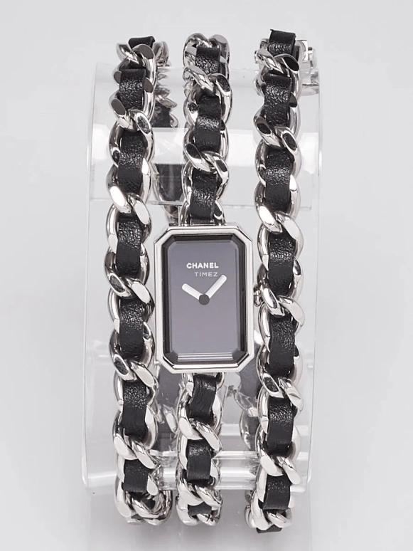 CHANEL,Première 15.80x23.60mm,15.80x23.60mm,Stainless Steel,Black,Quartz,Sapphire,Crystal Glass,Square,H3749