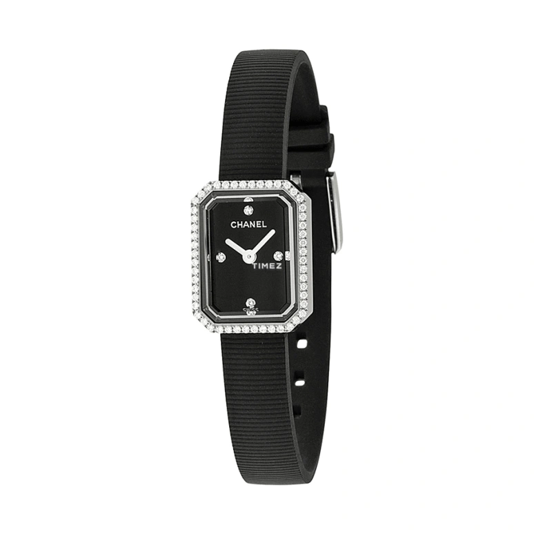CHANEL,Première 19.70x15.20mm,19.70x15.20mm,Stainless Steel,Black,Quartz,Sapphire,Crystal Glass,Square,H2434