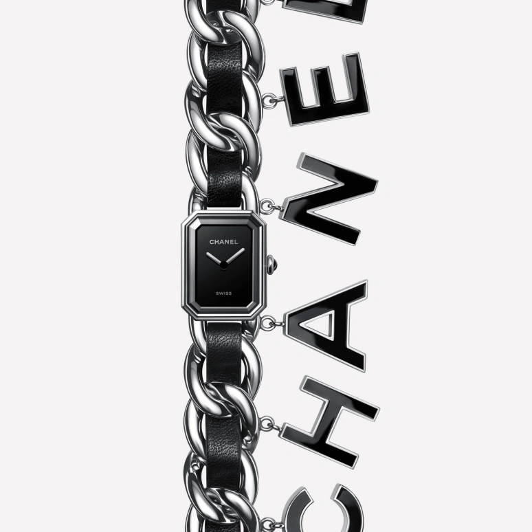 CHANEL,Première 19.70x15.20mm,19.70x15.20mm,Stainless Steel,Black,Sapphire,Crystal Glass,Rectangular,H7471