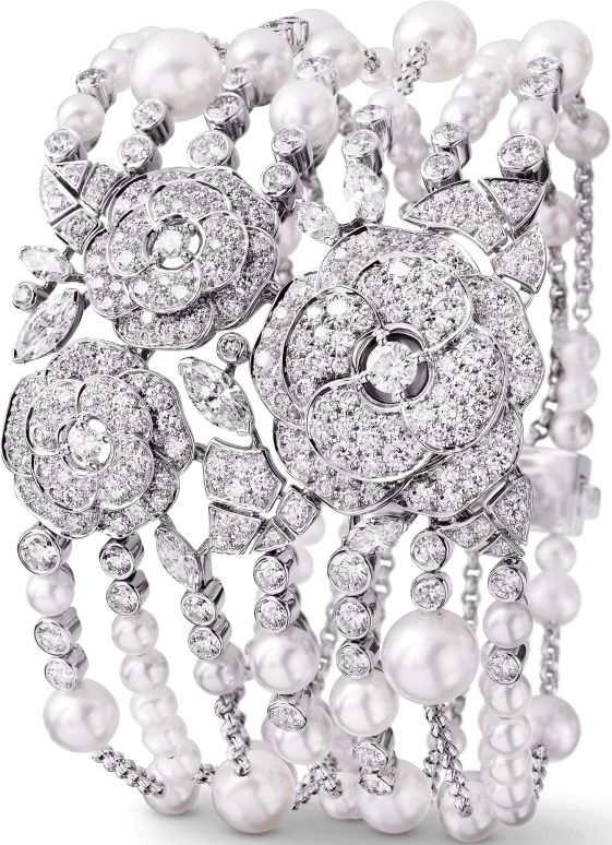 CHANEL,Jewelry Timepieces ,White Gold,Pearl,White,Quartz,Sapphire,Silver,J61947
