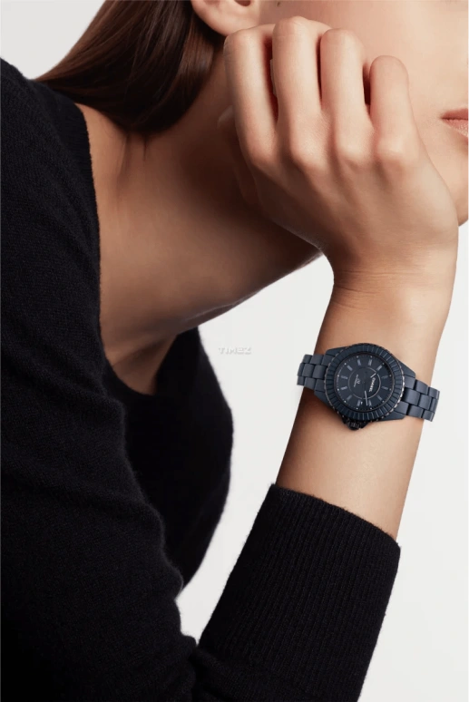 CHANEL,J12 33mm,33mm,Ceramic,Stainless Steel,Blue,Automatic,In-house Caliber,Sapphire,H10309