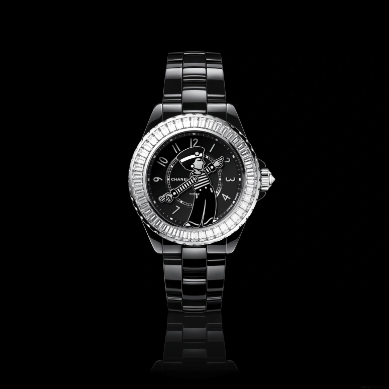 CHANEL,J12 38mm,38mm,Ceramic,Black,Automatic,70hours,In-house Caliber,H7432