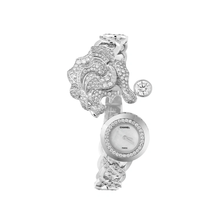 CHANEL,Jewelry Timepieces ,White Gold,White,Quartz,Sapphire,Crystal Glass,Round,PROTECTIVE