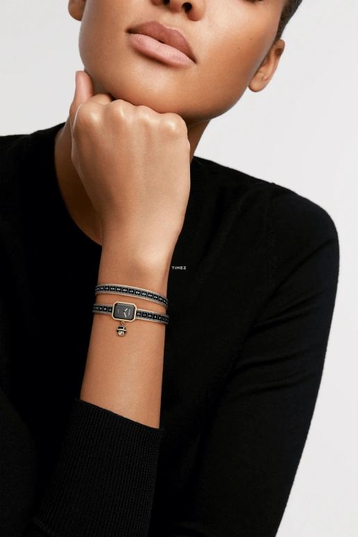 CHANEL,Première 19.70x15.20mm,19.70x15.20mm,Yellow Gold,Black,Quartz,Sapphire,Crystal Glass,Other,H9858