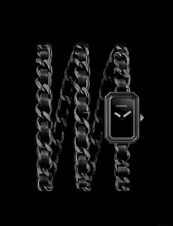 CHANEL,Première 23.60x15.80mm,23.60x15.80mm,Stainless Steel,Black,Quartz,Sapphire,Crystal Glass,Rectangular,H6358