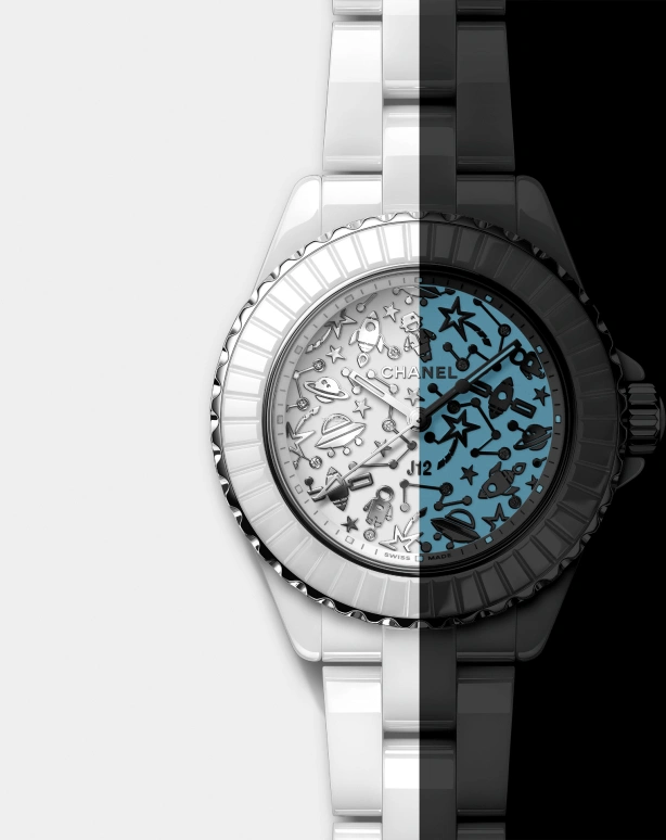CHANEL,J12 33mm,33mm,Ceramic,White,Quartz,Sapphire,Crystal Glass,Round,H7990