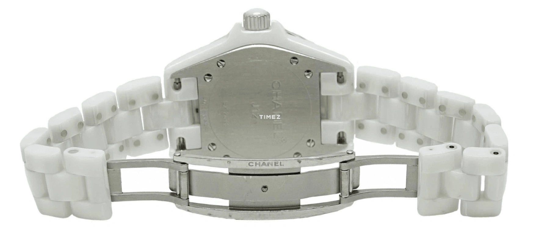 CHANEL,J12 33mm,33mm,Ceramic,White,Quartz,Day,Sapphire,Crystal Glass,H2010