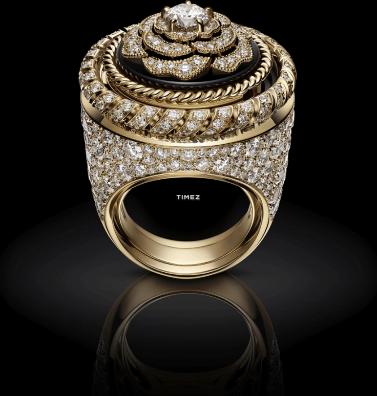 CHANEL,Mademoiselle Privé 25mm,25mm,Yellow Gold,Silver White,Quartz,Gold,Silver White,Setting,Diamonds,Paved,H7073
