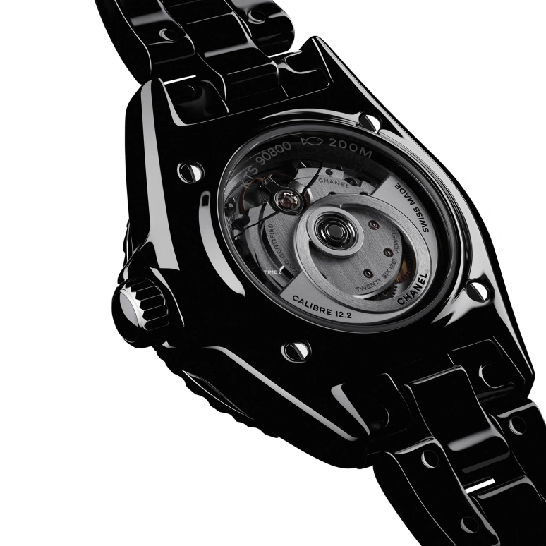 CHANEL,J12 33mm,33mm,Ceramic,White,In-house Caliber,Sapphire,Crystal Glass,Round,H6785