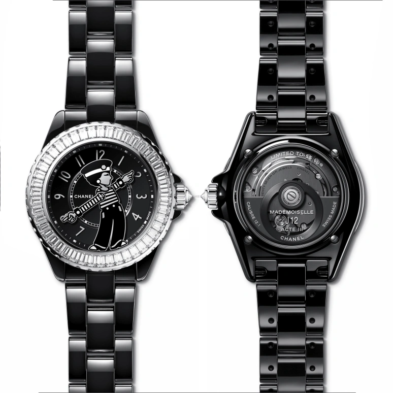 CHANEL,J12 38mm,38mm,Ceramic,Black,Automatic,70hours,In-house Caliber,H7432