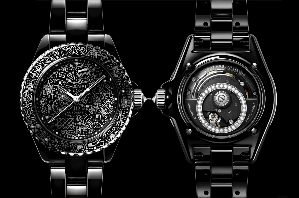 CHANEL,J12 38mm,38mm,Ceramic,Black,Quartz,Sapphire,Crystal Glass,Round,H6625