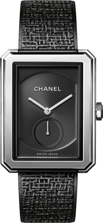 CHANEL,BOY·FRIEND 37x28.60mm,37x28.60mm,Stainless Steel,Black,Sapphire,Crystal Glass,Closed,H5201