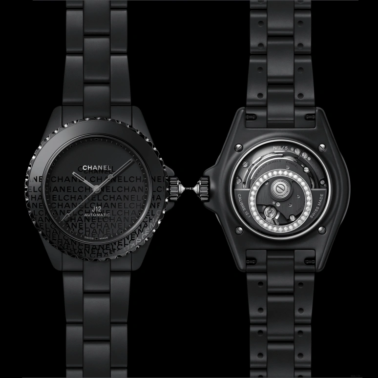 CHANEL,J12 38mm,38mm,Ceramic,Black,Automatic,70hours,In-house Caliber,H7695
