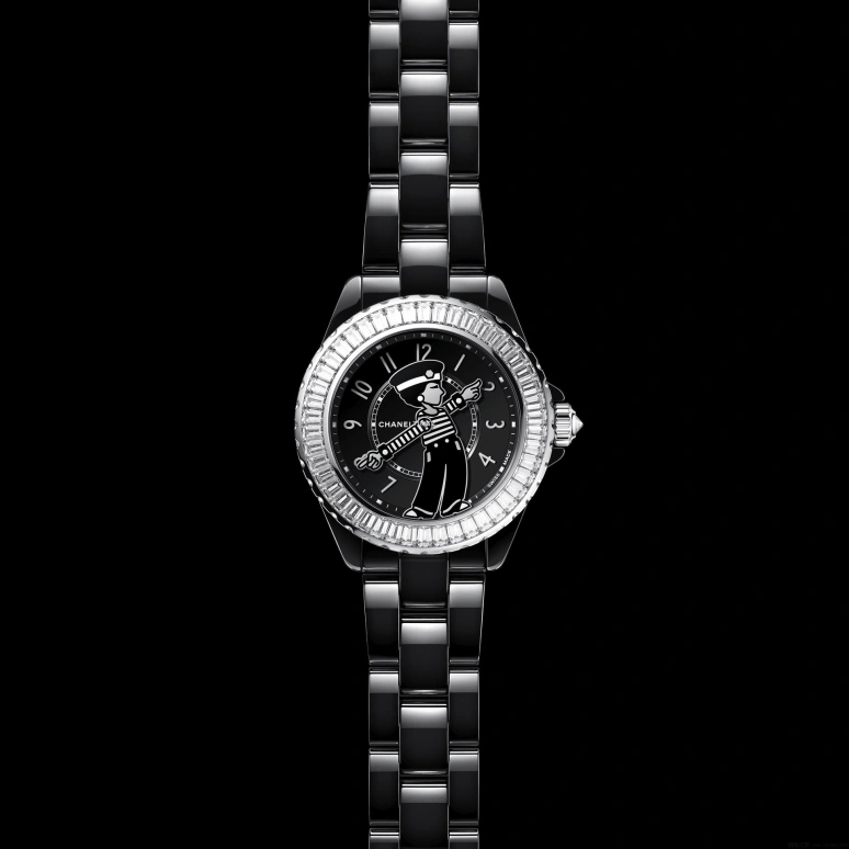 CHANEL,J12 38mm,38mm,Ceramic,Black,Automatic,70hours,In-house Caliber,H7432